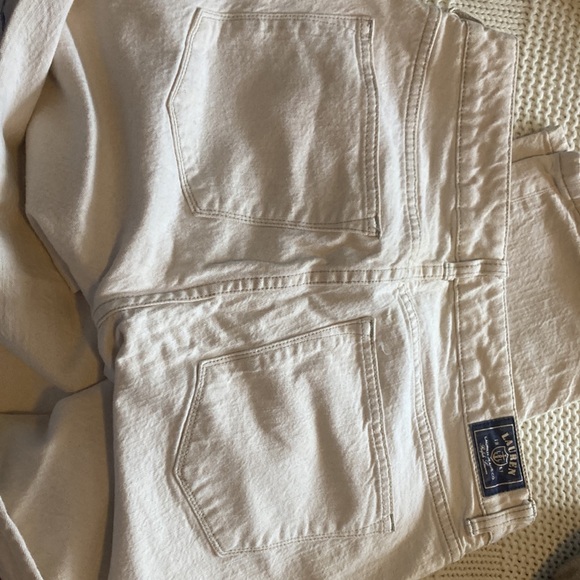 Ralph Lauren White Jeans Size 8 with embroidery on front and writing on back. - Picture 9 of 9
